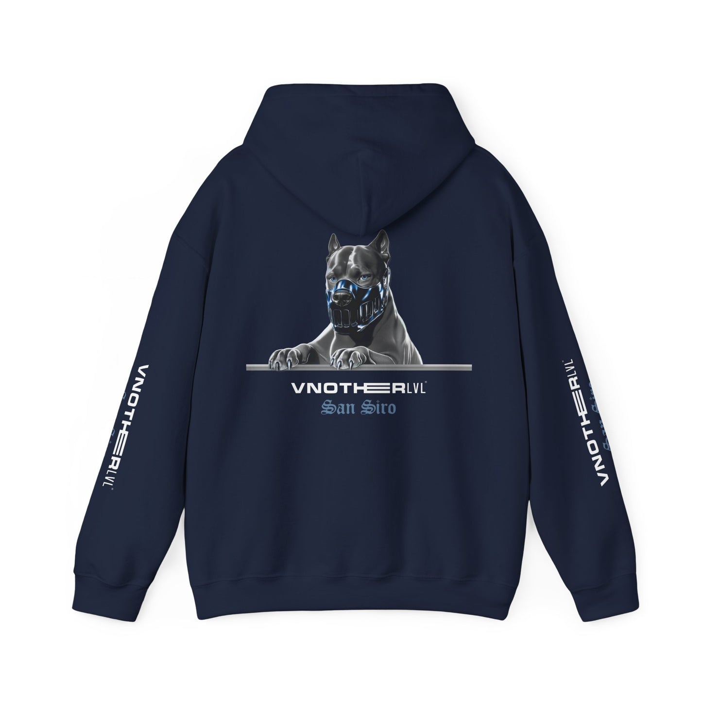 VNOTHERLVL Blue Hoodie - Pitbull / San Siro / Inter / Milano