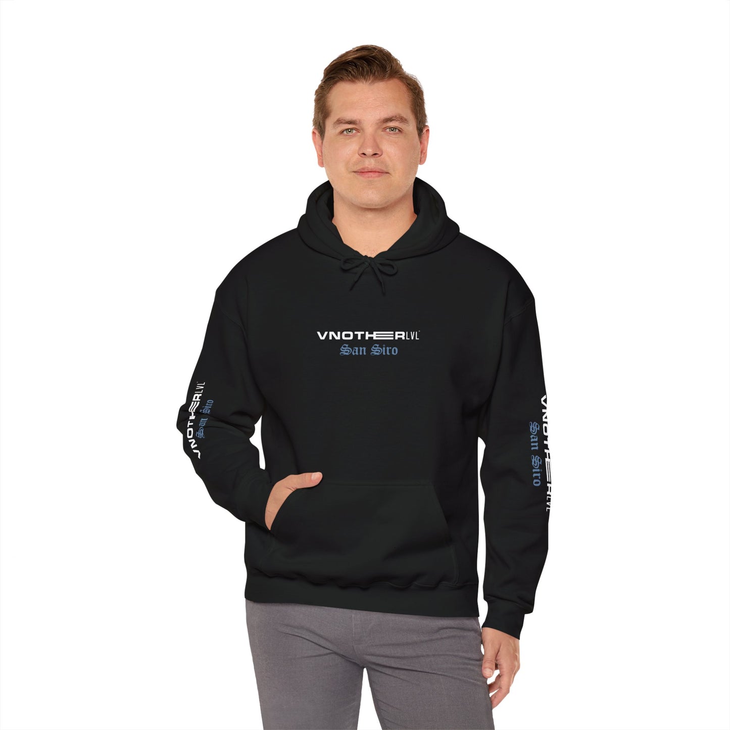 VNOTHERLVL Blue Hoodie - Pitbull / San Siro / Inter / Milano