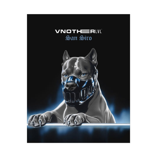 VNOTHERLVL Art Rolled Poster - Pitbull / San Siro / Inter / Milano